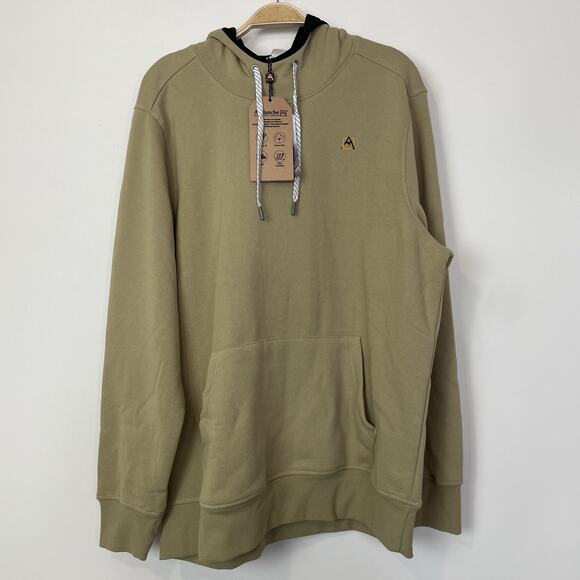 Avalanche Outdoor Supply Company Men's Graphic Hoodie Sweatshirt Beige Large - Picture 2 of 11